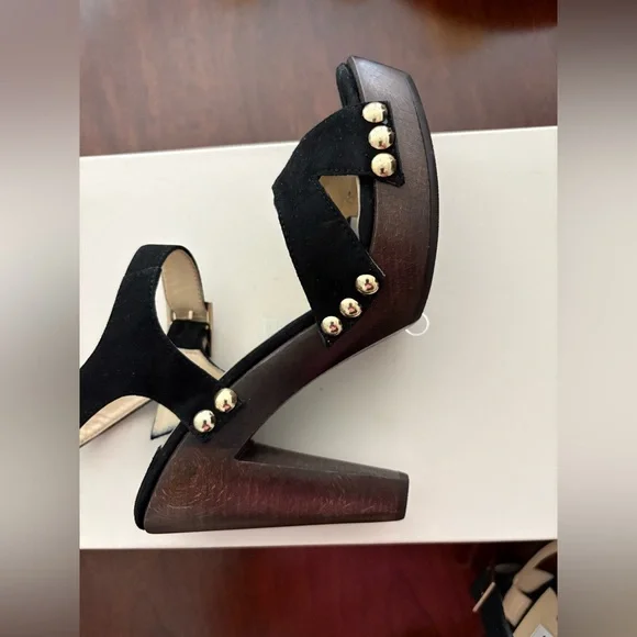 Jimmy Choo Urban Black Suede Women's Platform Sandals. Size 37 (6.5M) - Picture 9 of 16